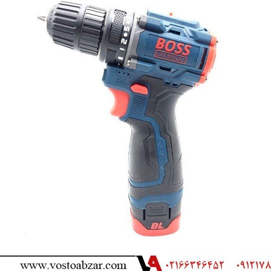 دریل شارژی 24 ولت براشلس چکشی باس مدل BS3033