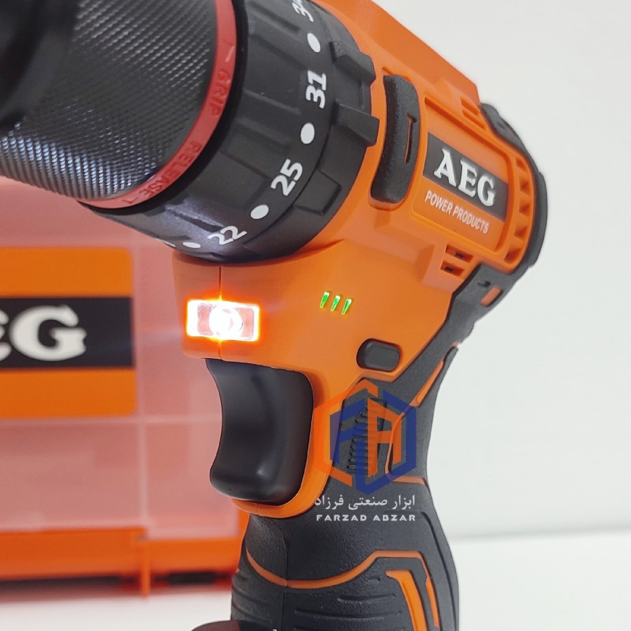 دریل شارژی 24 ولت موتور براشلس AEG مدل 24v، سری جدید، ویدئو تست پائین صفحه