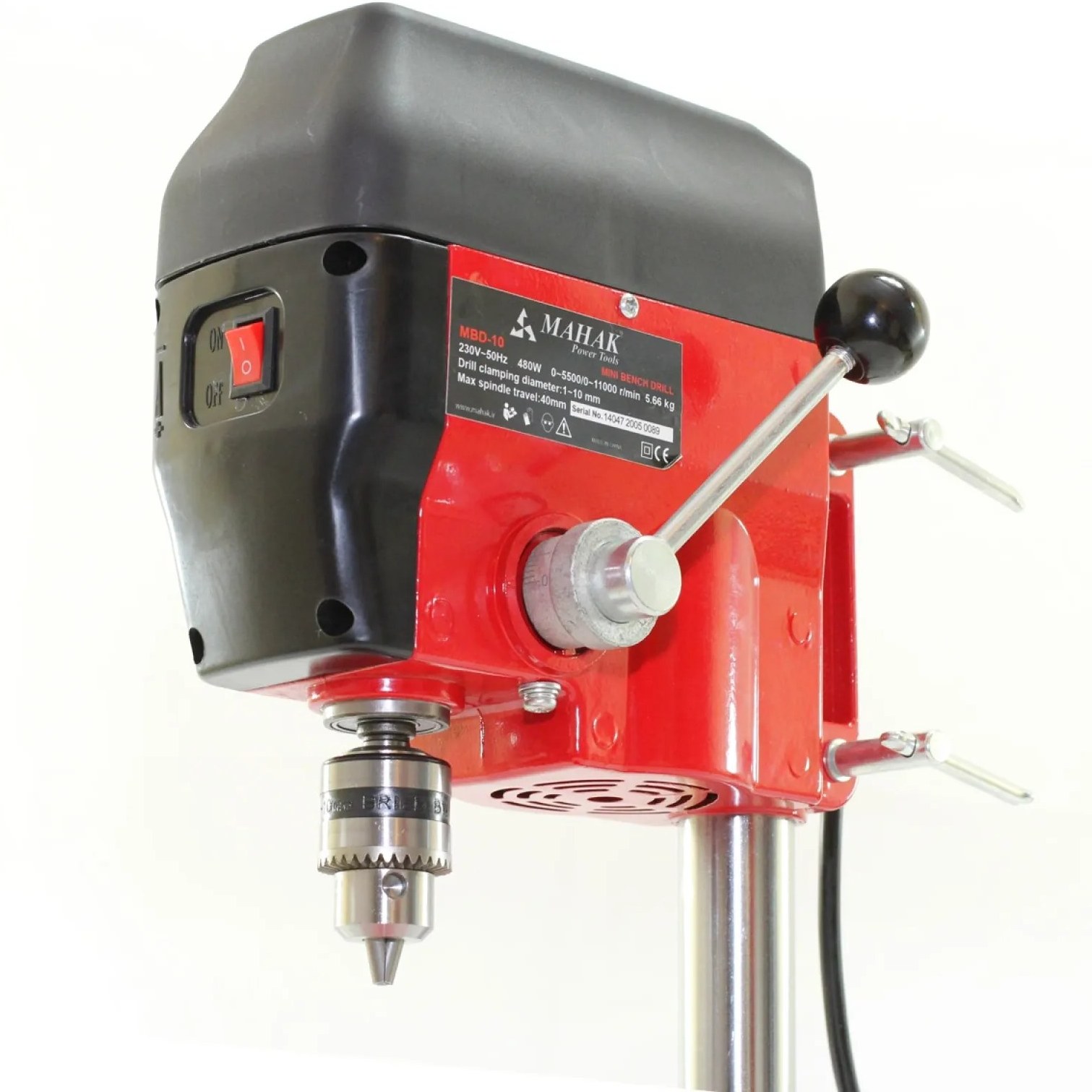 مینی دریل ستونی 10 میلی متر 480 وات محک مدل MBD-10