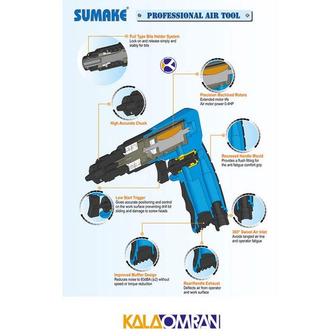 پیچ گوشتی بادی هفتیری سوماک مدل ST-M5020